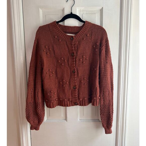 Pilcro Tops - Pilcro by Anthropologie Bobble Patchwork Cardigan Sweater Small